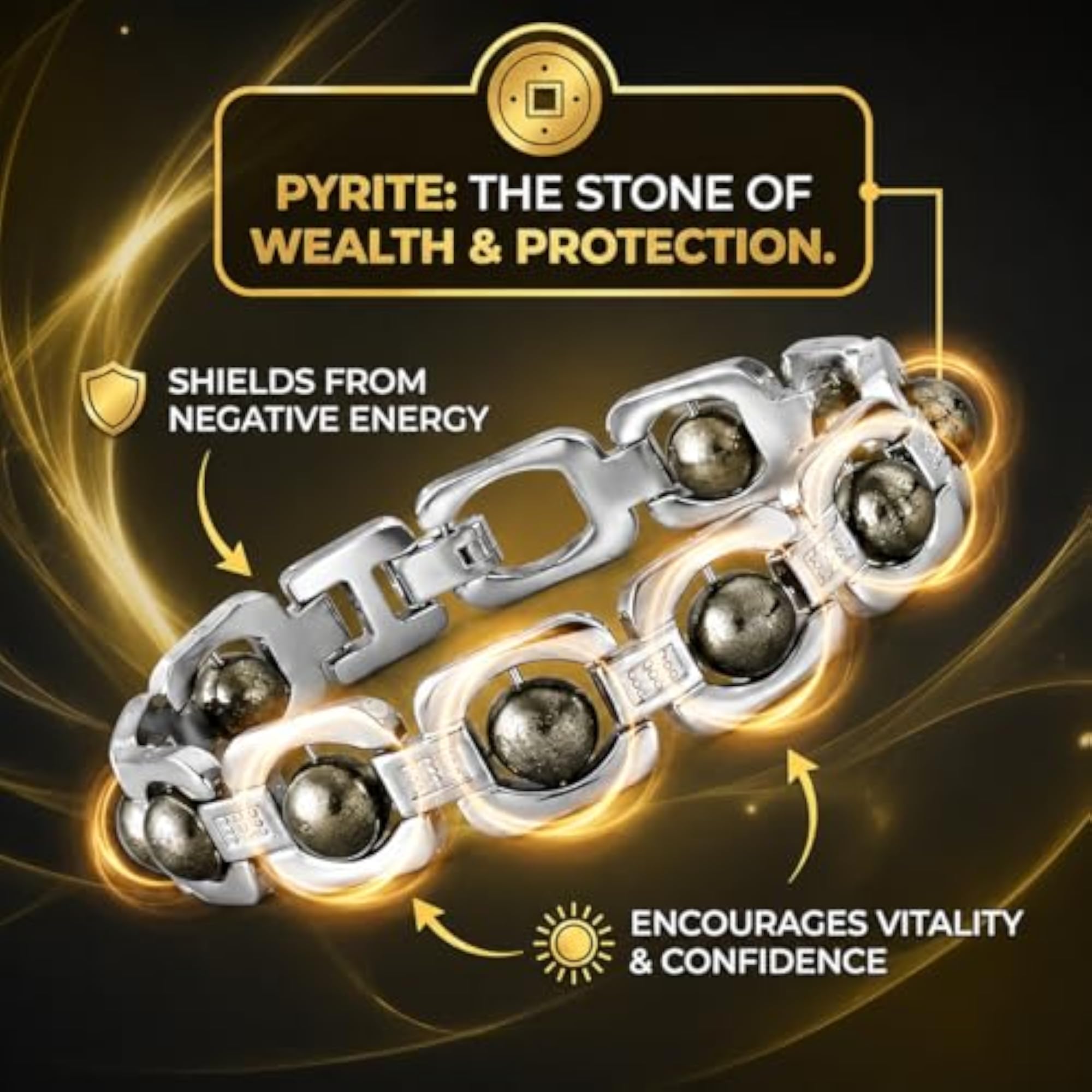 Pyrite Green Dhan Yog Money Magnet Bracelet